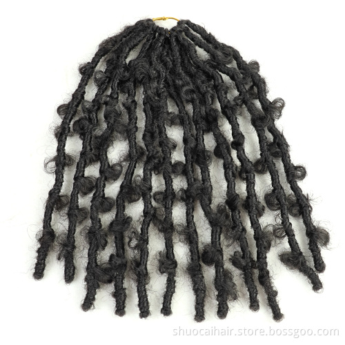 Distressed Crochet Butterfly Locs Bob Faux In Synthetic Hair Extension Crochet Braids Passion Twist 12 distressed Faux Locs Hair
